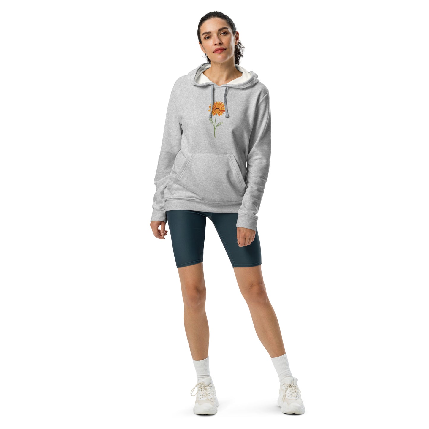 Adidas Fleece Hoodie with Sunflower Design: Embrace Comfort and Nature