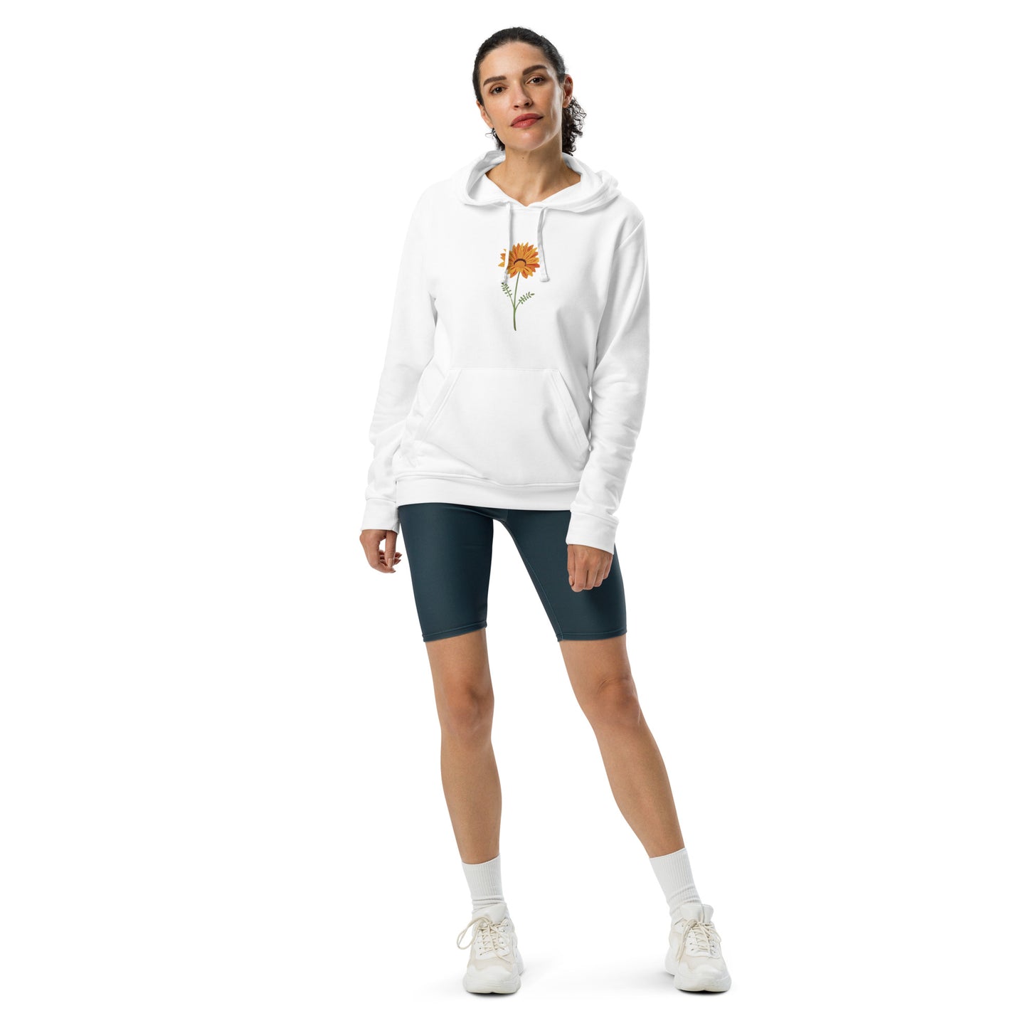 Adidas Fleece Hoodie with Sunflower Design: Embrace Comfort and Nature